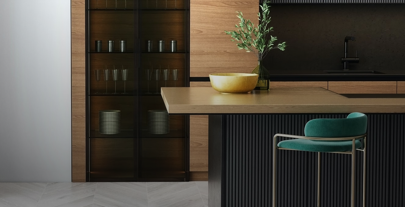 Стол со стулом в комнате